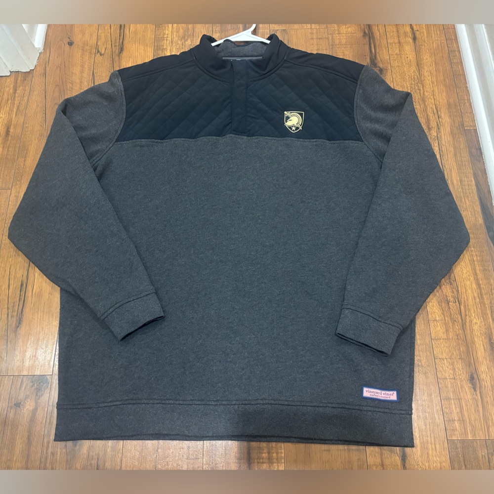 Vineyard Vines West Point Army Black Knights Quarter Snap Pullover Quilted XXL